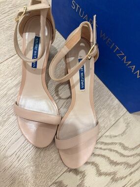 Stuart Weitzman Nearlynude Sandals - Beige leather size 7